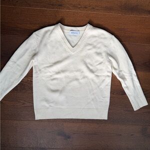 Renggli Women's Wool Cream V-Neck Sweater